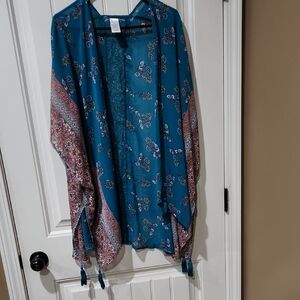 Bohemian Teal Paisley Kimono